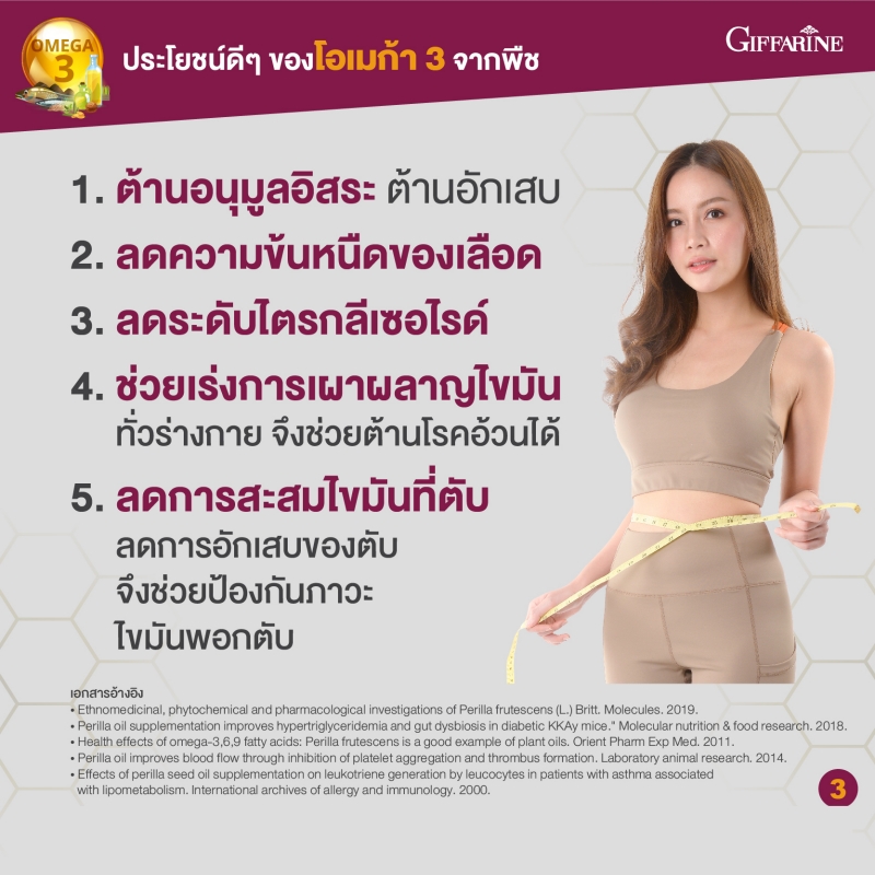 โคซานอล มัลติ แพลนท์ โอเมก้า 3 ออยล์ Cosanol Multi Plant Omega 3 Oil จาก กิฟฟารีน Giffarine โอเมก้า 3 จากพืช