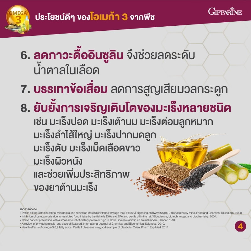 โคซานอล มัลติ แพลนท์ โอเมก้า 3 ออยล์ Cosanol Multi Plant Omega 3 Oil จาก กิฟฟารีน Giffarine โอเมก้า 3 จากพืช