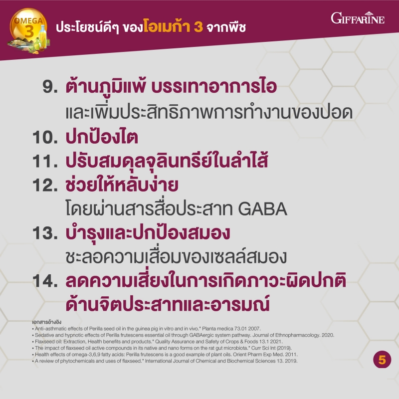 โคซานอล มัลติ แพลนท์ โอเมก้า 3 ออยล์ Cosanol Multi Plant Omega 3 Oil จาก กิฟฟารีน Giffarine โอเมก้า 3 จากพืช